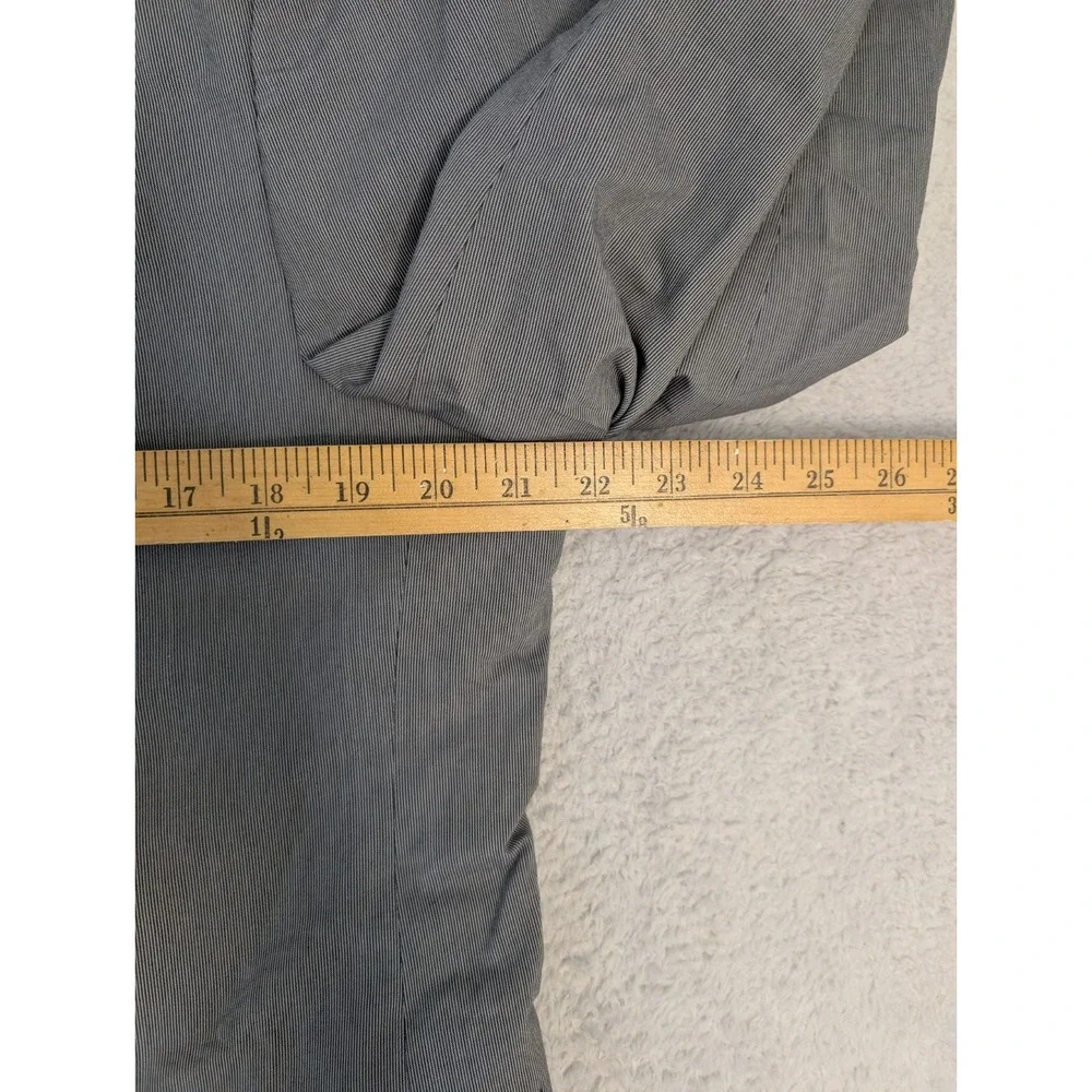 Banana‎ Republic Blazer Mens 42R Pin Striped Gray Reg Fit Wool Cotton Blend